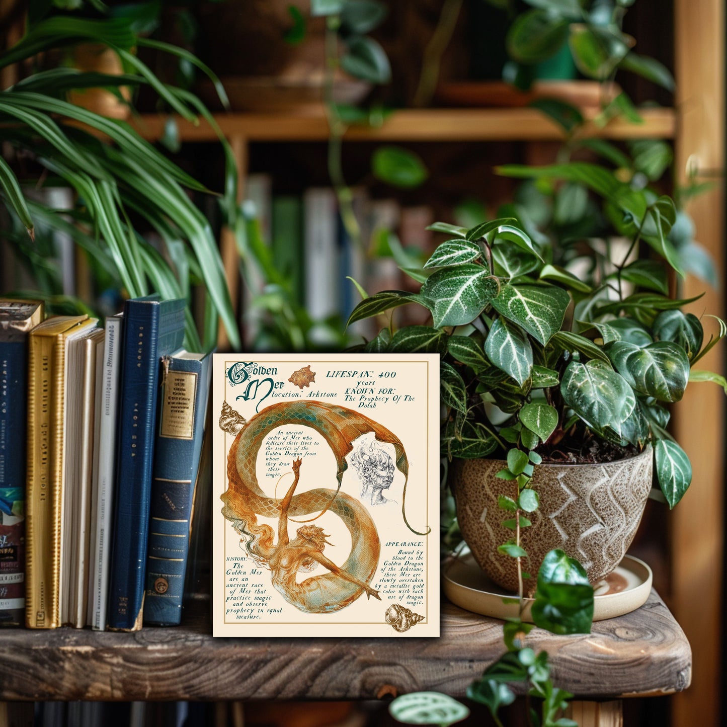 Golden Mer Bestiary Art Print