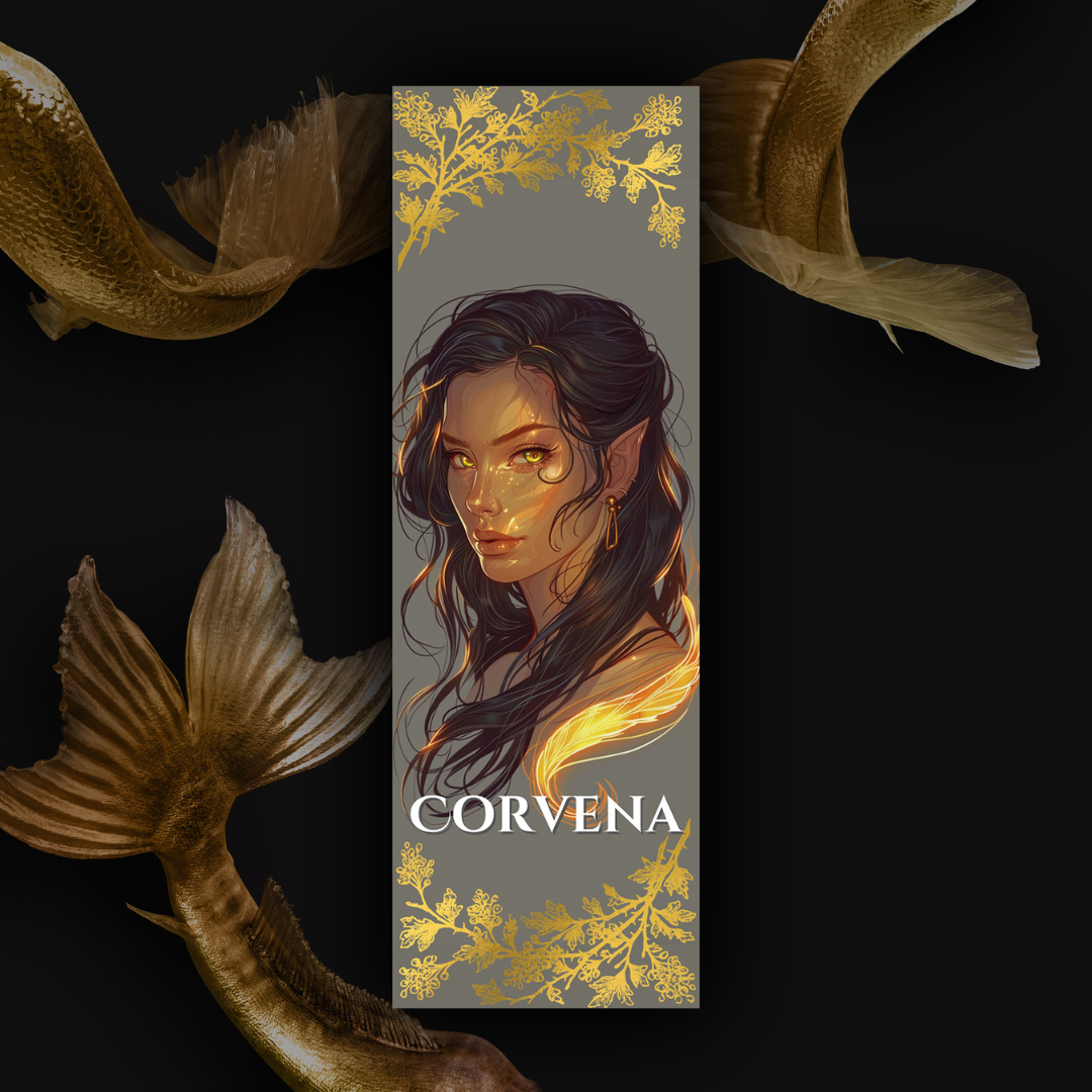 Full Set Golden Mer Character Bookmarks - A Clash Of Tides