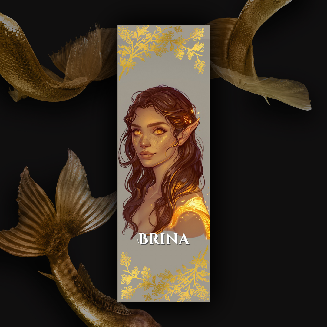 Full Set Golden Mer Character Bookmarks - A Clash Of Tides